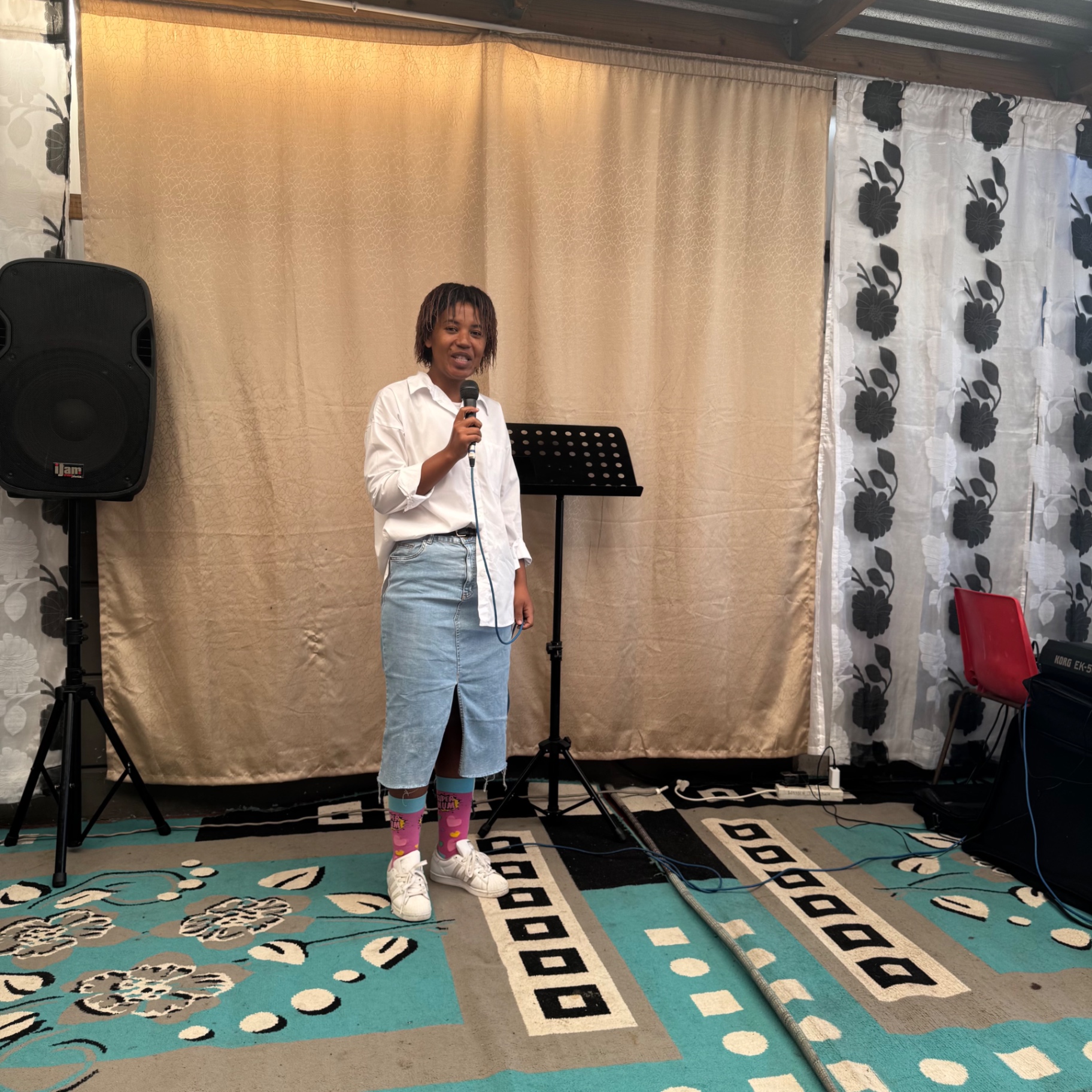 Sunday School leader addressing the class